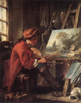 Francois Boucher : Painter in his Studio